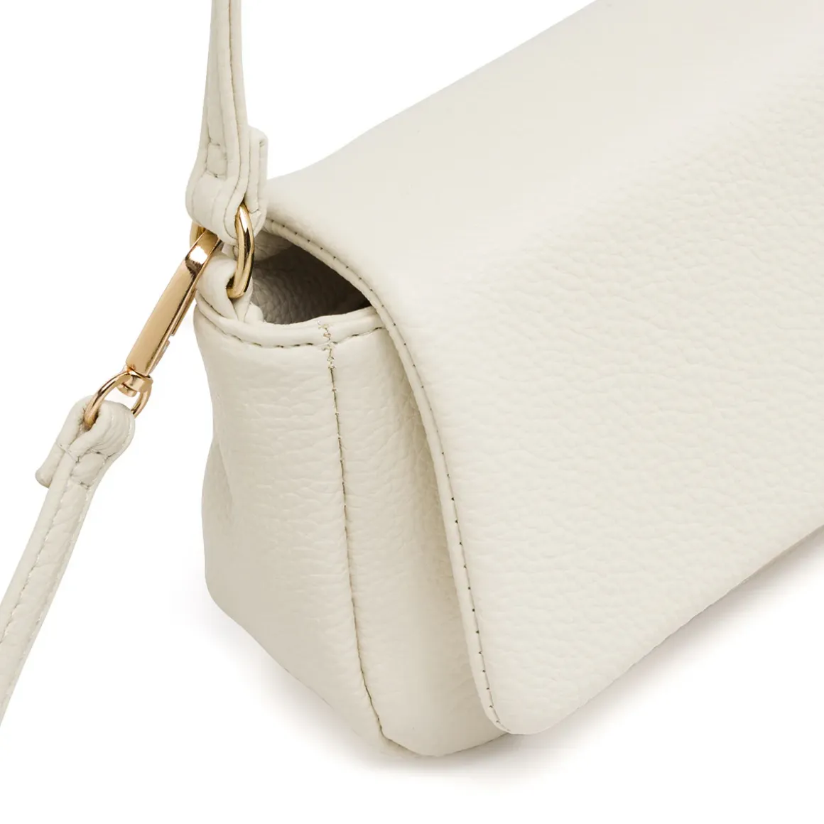 Borsa a spalla da Donna bianca con patta e tracolla Lora Ferres