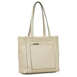 Borsa a spalla da donna bianca con tasca frontale Lora Ferres