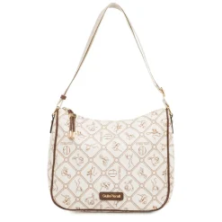 Borsa a spalla da Donna bianca con stampa monogram Giulia Pieralli