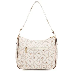 Borsa a spalla da Donna bianca con stampa monogram Giulia Pieralli