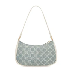 Borsa a spalla da Donna bianco e blu effetto denim Carrera Jeans
