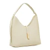 Borsa a spalla da Donna Bianco off-white con dettaglio oro Lora Ferres