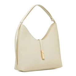 Borsa a spalla da Donna Bianco off-white con dettaglio oro Lora Ferres