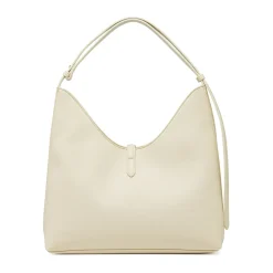 Borsa a spalla da Donna Bianco off-white con dettaglio oro Lora Ferres