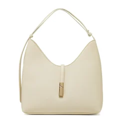 Borsa a spalla da Donna Bianco off-white con dettaglio oro Lora Ferres