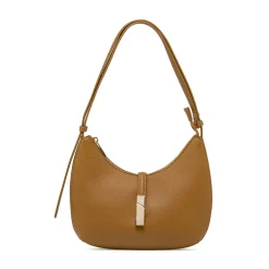Borsa a spalla da Donna color cuoio con dettaglio dorato Lora Ferres