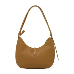 Borsa a spalla da Donna color cuoio con dettaglio dorato Lora Ferres