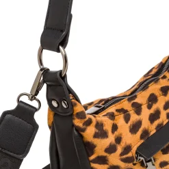 Borsa a Spalla da Donna con Stampa Animalier Swish Jeans
