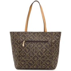 Borsa a spalla da Donna marrone con stampa logo Giulia Pieralli