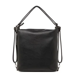 Borsa a Spalla da Donna Nera con Tasca Frontale Swish Jeans