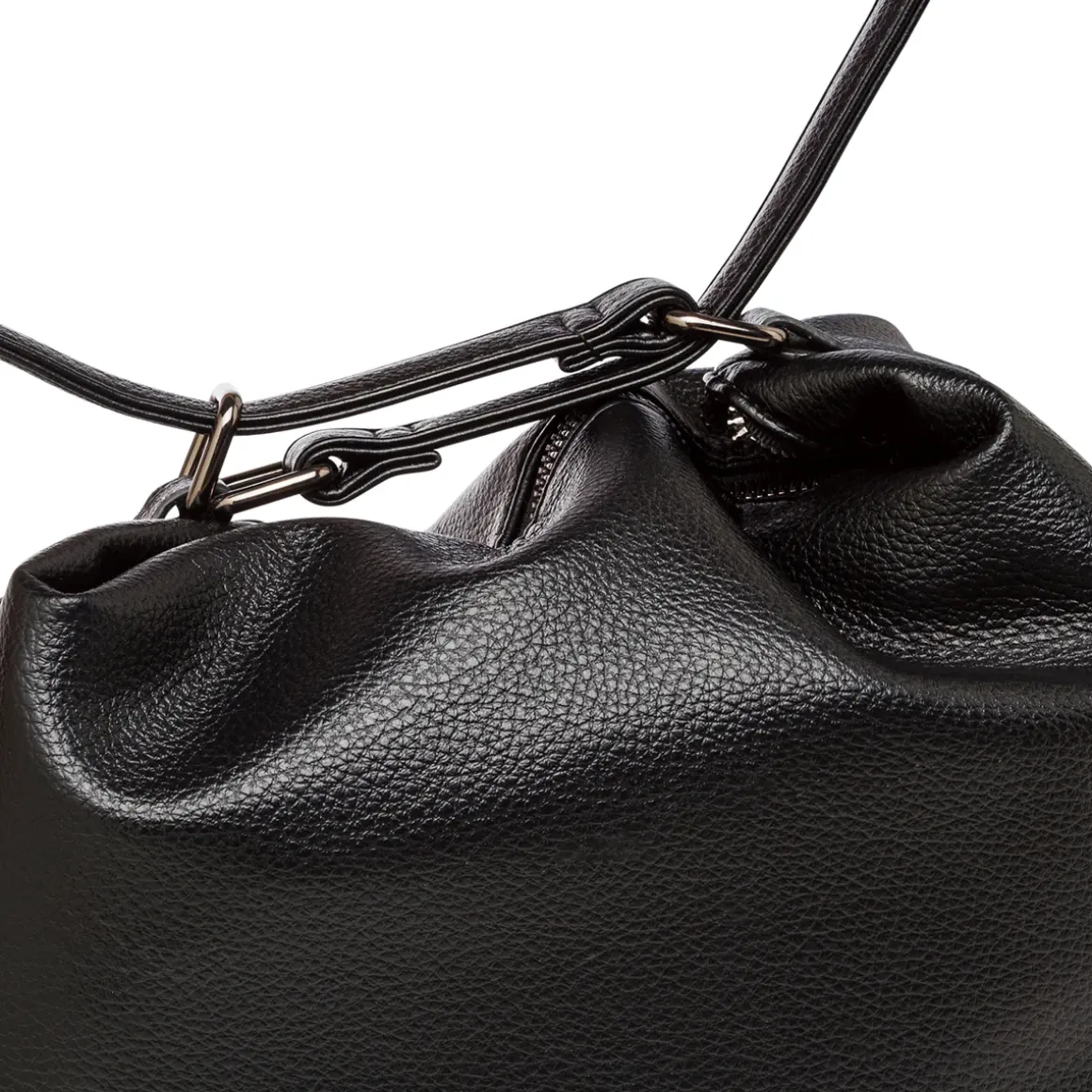 Borsa a Spalla da Donna Nera con Tasca Frontale Swish Jeans