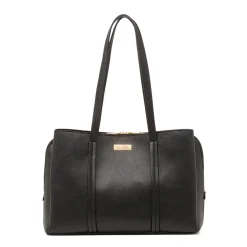 Borsa a Spalla da Donna Nera con Doppio Manico Lora Ferres