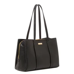 Borsa a Spalla da Donna Nera con Doppio Manico Lora Ferres