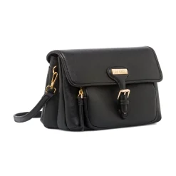 Borsa a Spalla da Donna Nera con Patta Lora Ferres
