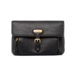 Borsa a Spalla da Donna Nera con Patta Lora Ferres