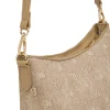 Borsa a Spalla Donna Beige con Logo All Over Swish Jeans