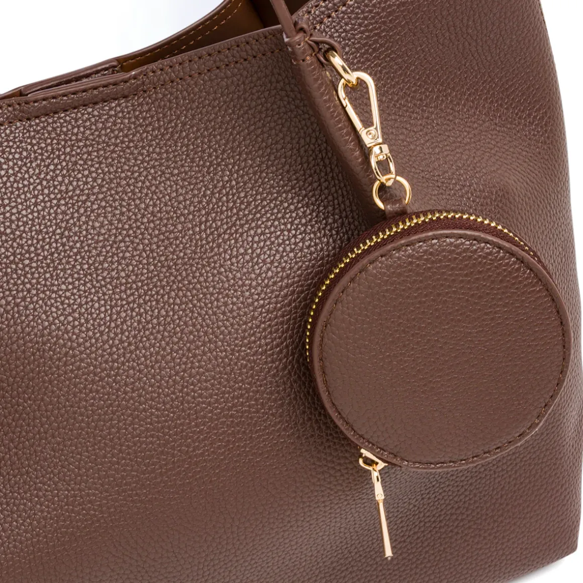 Borsa a spalla marrone da Donna con dettagli arricciati Lora Ferres