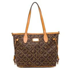 Borsa a spalla marrone da Donna con stampa All Over Giulia Pieralli