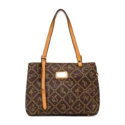 Borsa a spalla marrone da Donna con stampa All Over Giulia Pieralli