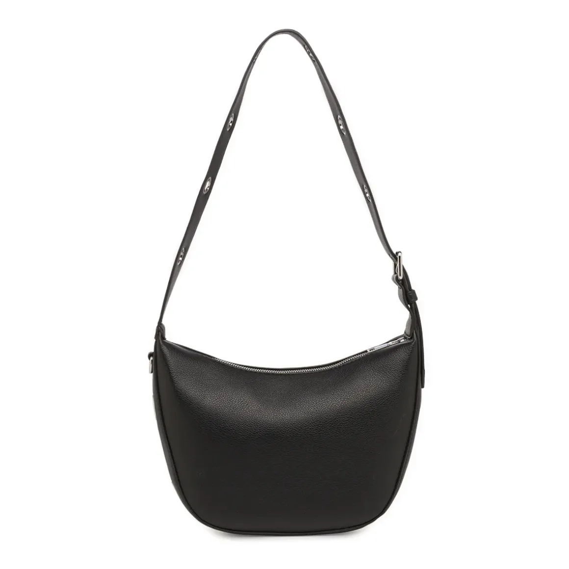 Borsa a Spalla Nera con Manico a Occhielli Swish Jeans
