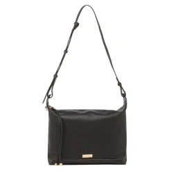 Borsa a spalla nera da Donna con cuciture a vista Lora Ferres