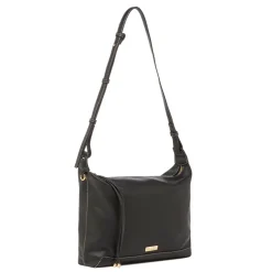 Borsa a spalla nera da Donna con cuciture a vista Lora Ferres