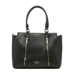 Borsa a spalla nera da Donna con dettagli zip Swish Jeans
