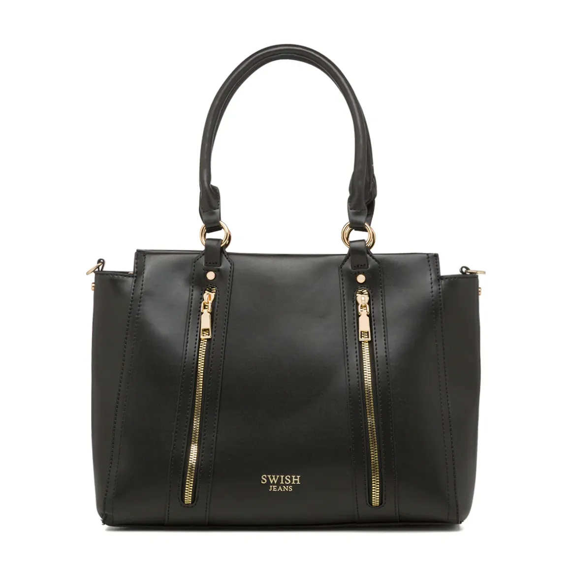 Borsa a spalla nera da Donna con dettagli zip Swish Jeans