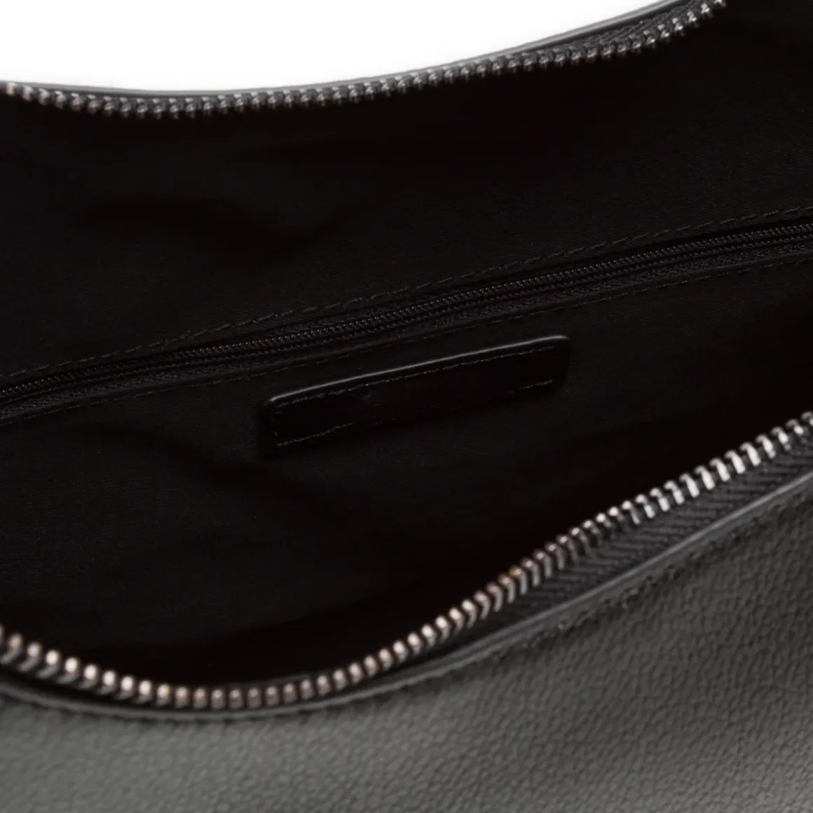 Borsa a spalla nera da Donna con zip e logo Lora Ferres