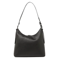 Borsa a spalla nera da Donna con zip e logo Lora Ferres