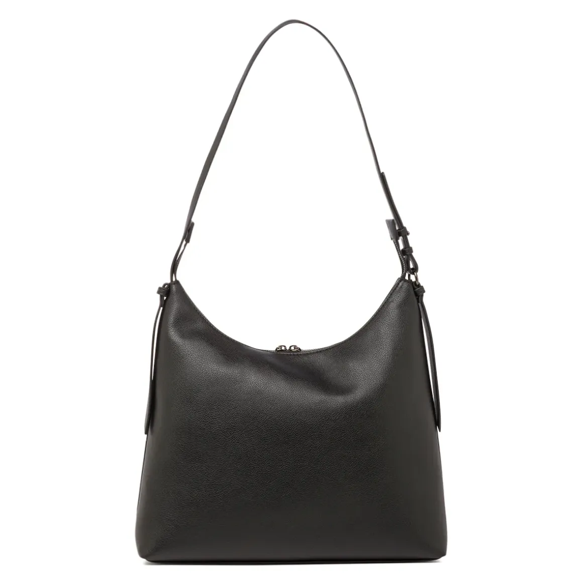 Borsa a spalla nera da Donna con zip e logo Lora Ferres