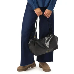 Borsa a spalla nera da Donna con logo Lora Ferres