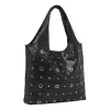 Borsa a spalla nera da Donna con borchie e occhielli Lora Ferres