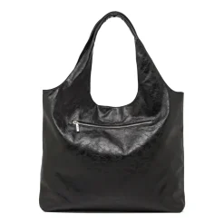 Borsa a spalla nera da Donna con borchie e occhielli Lora Ferres