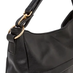 Borsa a spalla nera da Donna con tasca e logo frontale Lora Ferres