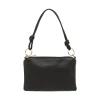 Borsa a spalla nera da Donna con rifiniture dorate Lora Ferres