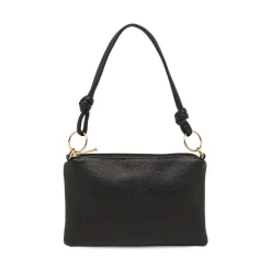 Borsa a spalla nera da Donna con rifiniture dorate Lora Ferres
