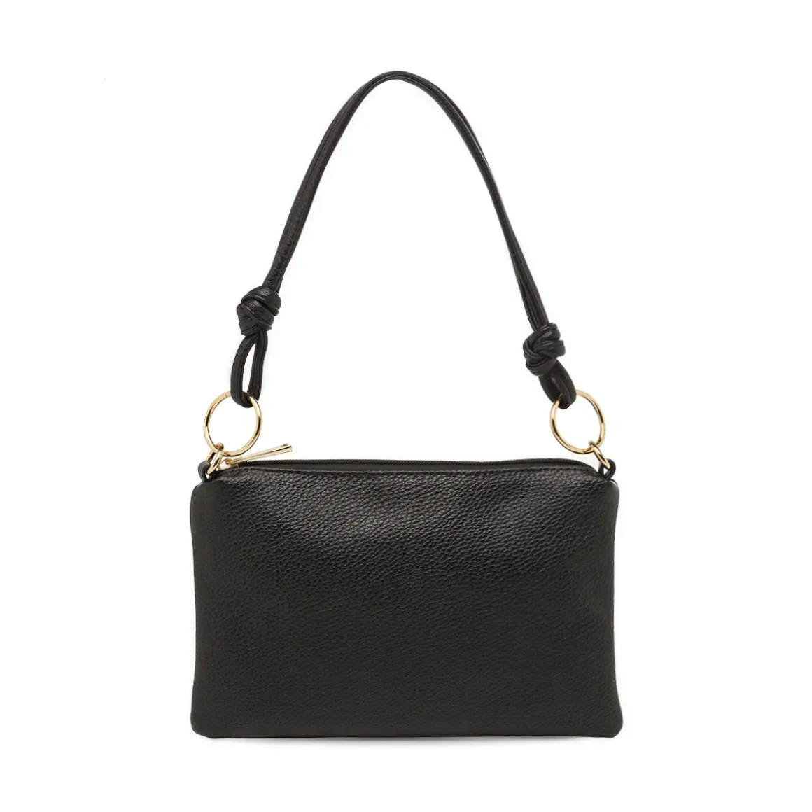 Borsa a spalla nera da Donna con rifiniture dorate Lora Ferres