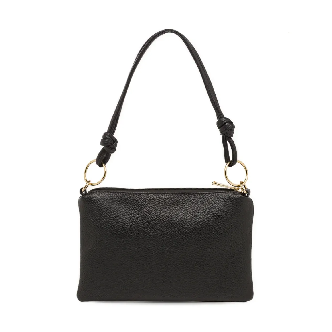 Borsa a spalla nera da Donna con rifiniture dorate Lora Ferres