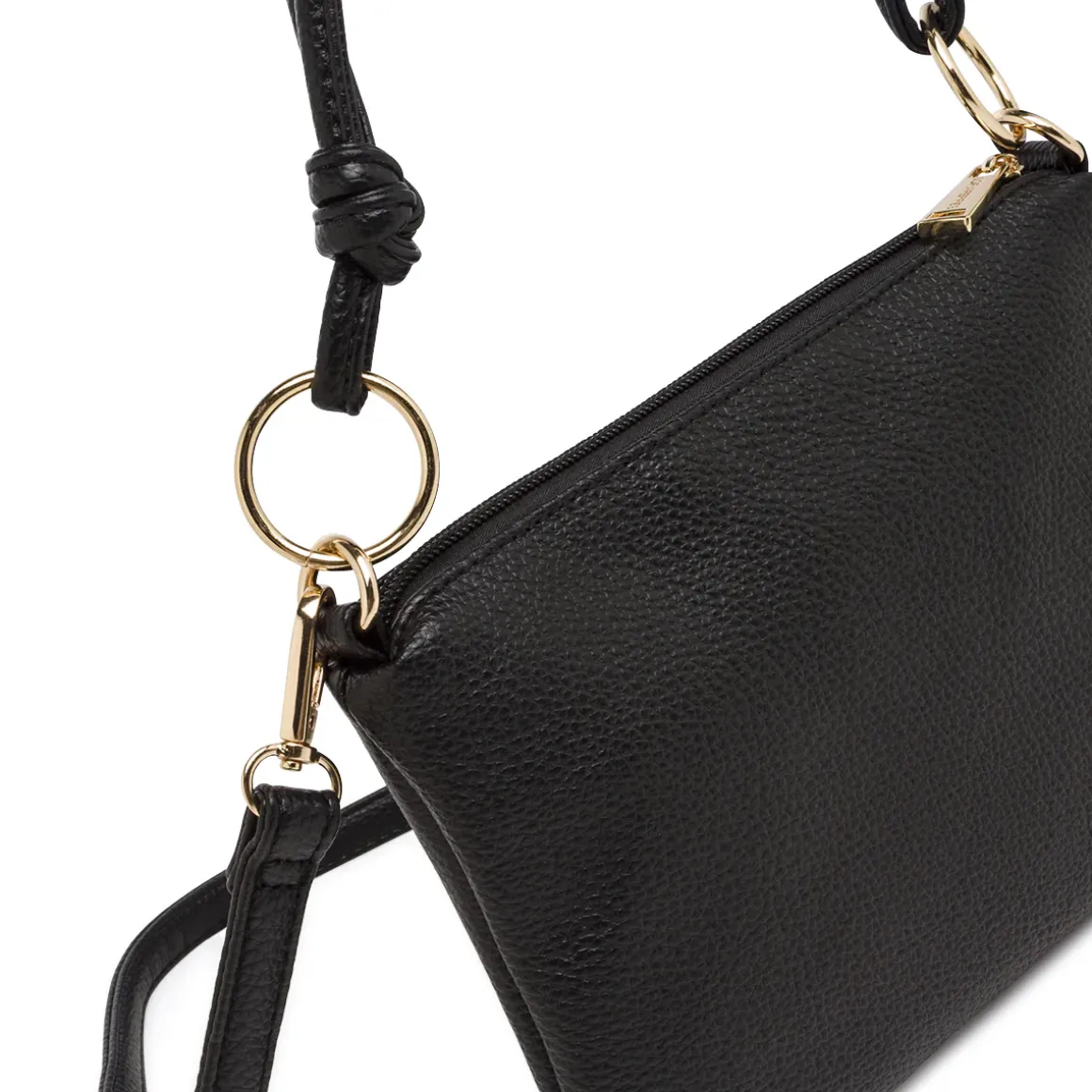 Borsa a spalla nera da Donna con rifiniture dorate Lora Ferres
