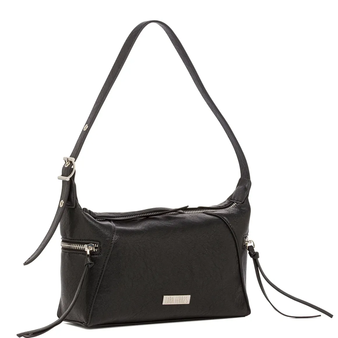 Borsa a spalla nera da Donna Lora Ferres