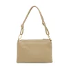 Borsa a spalla taupe da Donna con rifiniture dorate Lora Ferres