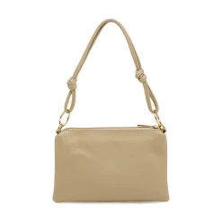 Borsa a spalla taupe da Donna con rifiniture dorate Lora Ferres