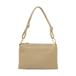 Borsa a spalla taupe da Donna con rifiniture dorate Lora Ferres