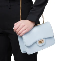 Borsa a tracolla azzurra da Donna con catena dorata Lora Ferres