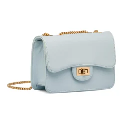 Borsa a tracolla azzurra da Donna con catena dorata Lora Ferres