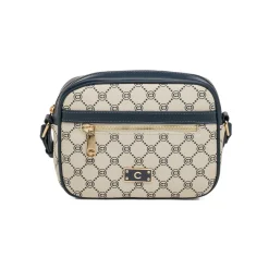 Borsa a tracolla beige da Donna con dettagli blu Carrera Jeans