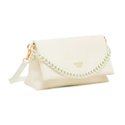 Borsa a Tracolla Bianca da Donna con catena e logo Swish Jeans