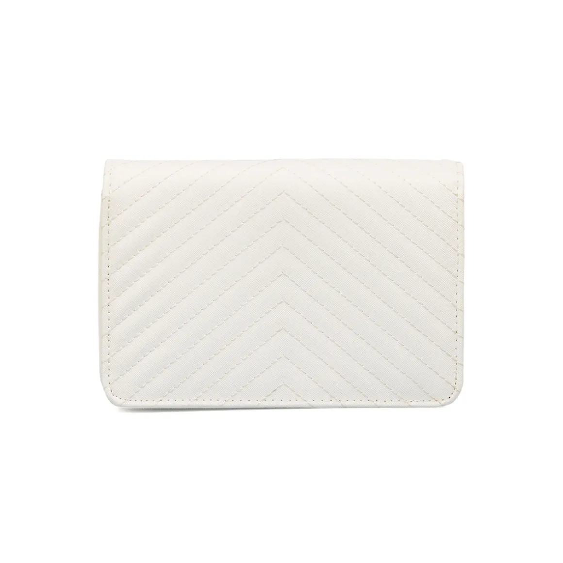 Borsa a tracolla bianca da Donna con motivo a Chevron Lora Ferres