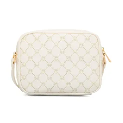 Borsa a tracolla Bianco Off White con logo stampato e zip dorata Carrera Jeans